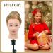 Buy Neverland 71cm Frisierkopf - 80% Real Hair Training Head for Hairdressers | Blonde DIY Hair Set with Holder - Buy Online on GoSupps.com