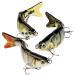 CharmYee Bass Fishing Lure Topwater Bass Lures Fishing Lures Multi Jointed Swimbait Lifelike Hard Bait Trout Perch A-4",0.7oz