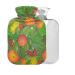 Fruit Branches Rose Hot Water Bottle with Cover 1L Small Hot Water Bag for Pain Relief for Children Men Women Without BAP 1L
