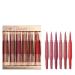 Set of 6 2-in-1 lipsticks and eyeliners for women - Long-lasting glossy tint for events and activities