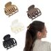 IOSPKKIO 4 pieces of hair clips with two-row teeth small claw clamps for thin hair matt non-slip short-haired accessories for women and girls
