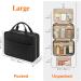Lifewit Large Travel Toiletry Bag Organizer for Women - Transparent Hanging Makeup Bag with Hook for Full Size Bottles - Vacation Essentials - Black - Buy Online on GoSupps.com