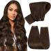 Hetto real hair extensions brown real hair treat extensions remy hair extensions treat extensions real hair dark brown #4 100g 50 cm 50cm 3-1 #4 dark brown