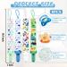 8Pcs Personalised Dummy Clip Set for Boys | Silicone Ring Adapter | Baby Pacifier Holders | Soother Clips Chain | Newborn Essentials Blue - Buy Online on GoSupps.com