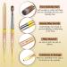 Kolinsky Acrylic Nail Brush Set with Double-Ended Nail Clean Up Brush - Ideal for DIY Nail Art - #8 Gold - Buy Online on GoSupps.com