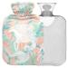 Naanle hot water bottle with reference to magical mermaid unicorn transparent hot water bottle heat bottle for back pain relief handfoot warmer neck hot and cold therapy 1l