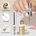 MIZHSE Gold & Silver Metallic Gel Nail Art - 3D Mirror Paint for Stunning French Designs | 7ML Soak Off Manicure Set - Buy Online on GoSupps.com