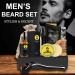 Men's Beard Grooming Kit with Growth Oil, Balm, Derma Roller, Comb, Trimmer - 5pcs Set | Beard Care & Gifts - Buy Online on GoSupps.com
