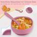 Mojinl Baby Silicone Dishes Set | 4-Piece BPA Free Suction Cup Tableware for Kids | Dishwasher Safe Pink Baby Dining Set - Buy Online on GoSupps.com