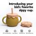 Silicone 2-in-1 Sippy N Snack Cup - BPA Free, No Spill, Drop Proof, Blue - Dishwasher & Microwave Safe - Buy Online on GoSupps.com