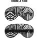 Black and White Geometric Lines Eye Mask | Soft Adjustable Sleeping Mask for Men & Women - Nighttime Comfort - Buy Online on GoSupps.com