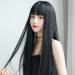 Hair Extensions for Women Wig Lady Black Long Hair Soft Girl Realistic Headwear Japanese Air Temperament Facial Thick Hair One Size Black - Buy Online on GoSupps.com