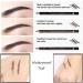 Sumeitang 12 Pcs Dark Brown Eyebrow Pencil Eyeliner Set - Waterproof, Long Lasting Eye Brow Pencil for Women - Professional Eye Makeup Gel Pen - Buy Online on GoSupps.com