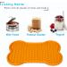 Dog Lick Pad 2 Pack - Slow Feeder Bone-Shaped Mat for Boredom Relief - Ideal for Yogurt & Peanut Butter - Green - Buy Online on GoSupps.com