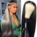 Straight Lace Front Wigs Human Hair 24 Inch 180% Density HD Transparent Lace Frontal Wigs Human Hair Pre Plucked with Baby Hair Brazilian Hair 13x4x1 T Part Glueless Wigs for Black Women Natural Color 24 Inch 180% Density …