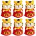 Artibetter 6 Pcs Year of The Tiger Bobble Head Ornament Children Toys Kids Playset Tiger Ornament Resin Decoration Digital Dash Desk Trinkets Car Dashboard Decorations Cute Animal Statue Wild Red 1x6pcs 6X6X9.5CMx6pcs