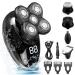 Head Shavers for Bald Men 5 in 1 Men's Rechargeable Bald Head Electric Shaver 5 Floating Heads Beard Nose Ear Hair Trimmer Razor Clipper Facial Brush Type B
