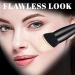 Foundation Brush Flat Top Kabuki Foundation Brush for Liquid Makeup Cream Powder Travel Size Face Foundation Blending Makeup Brushes (large) L black - Buy Online on GoSupps.com