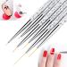6-Piece Nail Design Brush Set | Professional Detail Brushes for Manicure & Salon | Malpinsula UV Gel & Acrylic Nail Art Tools - Buy Online on GoSupps.com