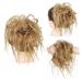 Fake Hair Bun Messy Bun Synthetic Curly Wavy Hair Bun Circle Ponytail Hair Slices with Elastic Rubber Band Hair Extensions for Women Hair Accessories (Color : Q17 27)