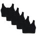 TupTam Girls Bustier with Wide Straps Pack of 5 158-164 Black