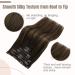 FSHINE Clip-In Extensions | Real Hair Balayage 35cm - Dark Brown to Chestnut Brown | Double Weft 7 Pieces for Full Coverage - Buy Online on GoSupps.com