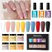 Dipping Powder Nail Set - Roseflower 6 Nude Colors Green Blue - DIY Salon Manicure & French Nail Powder - Lasts 3 Weeks - Buy Online on GoSupps.com