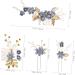 2 Set Hairpin Rhinestone Headpiece Wedding Hair Clips for Brides Blue Hair Accessories Bridal Hair Clip Pearl Wedding Hair Accessories Hair Pins Wedding Dress Zinc Alloy Miss Fork - Buy Online on GoSupps.com