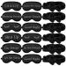 24 Pcs Sleepover Party Favors for Girls  Includes 12 Black Spa Party Supplies Headband and 12 Funny Sleep Silk Eye Mask  Plush Bow Hair Band Blackout Eye Mask for Washing Women Men Spa Pajama Party