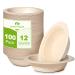 greensight 12oz Paper Bowls Disposable 100 Pack Eco-friendly Compostable Bowls Party Serving Bowls For Salad Ice Cream Dessert And Hot Soup Heavy Duty Biodegradable Bowls Made Of Sugarcane 12ounce/ 100Pack