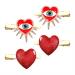 Love Heart Hair Clips for Women Valentine s Day Red Heart Hair Clips Sparkling Rhinestone Evil Eye Hairpins Alligator Barrettes Hair Clips Accessories for Valentines Dating Gift