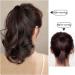 Ponytail Extensions Extension Heat Resistant Ribbon Drawstring Wavy Ponytail Hair Synthetic Short Curly Ponytail Pieces Black Brown Wavy Ponytail Hair for Women for Women(Color:001) - Buy Online on GoSupps.com