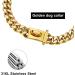 Gold Dog Chain Collar Metal Choke Collar with Design Secure Buckle Chew Resistant Heavy Duty Stainless Steel Walking Training Chain Leash Collar (gold A 16inch) gold A 16inch - Buy Online on GoSupps.com