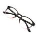 Blue Light Blocking Glasses for Women/Men, Anti Eyestrain, Computer Reading, TV Glasses, Stylish Oval Frame, Anti Glare(Black Purple, No Magnification) 0.00 (No Magnification) 14_muse_black Purple