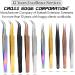 Professional Set of 3 Fiber Tip Lash Tweezers for Eyelash Extensions - Japanese Steel - Rose Gold - Buy Online on GoSupps.com