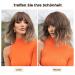 Buy Testar Short Brown Wig with Ombre Gray Blonde Hair | Natural Wavy Bob Synthetic Wig for Women & Girls | Perfect for Daily & Party Wear - Buy Online on GoSupps.com