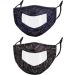 Set of 2 Reusable Adjustable 3-Layer Clear Black Game Face Masks - Gyothrig - Buy Online on GoSupps.com