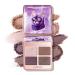 Zeesea Tipsy Kitty Eyeshadow Quad - Waterproof Matte & Shimmer Palette for Catgirls (Destiny Guardian - Purple Tones) - Buy Online on GoSupps.com