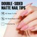 TOMICCA Soft Gel Almond Nail Tips - 180Pcs, Matte Finish, 3-in-1 Base Coat, Pre-Colored Press On Nails - Light Pink Almond - Buy Online on GoSupps.com