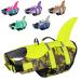 Cit toile life jacket dog shark light and safe for water sports dog swimming vest with handle and reflective for small medium and large dogs lemon XXL XXL green camouflage