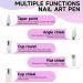 5 Pcs Dual Tipped Silicone Nail Tools - Acrylic Handle Nail Art Brushes for Home & Salon - Buy Online on GoSupps.com