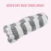 VOCOSTE Coral Fleece Hair Drying Towel Cap | Lightweight Absorbent Hair Drying Solution | Perfect for After Bath Use | Gray & White - Buy Online on GoSupps.com