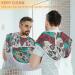 Beard Bib Apron for Men - Waterproof Hair Catcher Cape | Skull & Flowers Grooming Cloth for Easy Shaving & Trimming - Buy Online on GoSupps.com