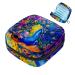 Storage bags for women's bandages aesthetic colorful peacock pattern portable menstrual pad pocket panty lips tampons women's bandages storage holder for women school office multicolored 03
