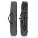 KONLLEN 3x4 Oxford Cloth Pool Cue Case High Capacity Billiard Cue Stick Carrying Bag Dark Grey