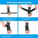 2 Packs Breathable Ankle Brace Ankle Support Sleeve with Compression Ankle Wrap for Plantar Fasciitis Ankle Sprain Ankle Swelling Joint Pain Fits All for Women Men Medium Green - Buy Online on GoSupps.com