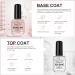 DouborQ Base and Top Coat Nail Polish 15ml/0.5oz Basic Nail Polish Non Gel Air Dry Fast Nail Polish Protective High-Glossy Shiny Clear Long Lasting Nail Art Manicure at Home - Buy Online on GoSupps.com