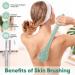 Long Handle Exfoliating Back Shower Brush - Dark Green Body Scrubber - Buy Online on GoSupps.com