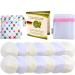 Baby bliss bamboo still inserts washable (14-pack) contoured ultra-suction strong leak-proof extra soft subtle durable (white/beige 12cm) 12cm white/beige