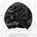 Double Layer Silk Bonnet Sleep Cap for Women - Frizzy Curly Hair Protection - Black - Buy Online on GoSupps.com